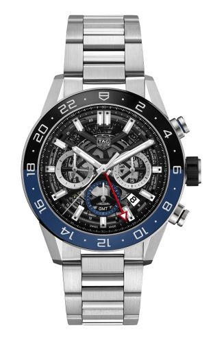 TAG Heuer Carrera Calibre Heuer 02 GMT Stainless Steel / Skeleton / Bracelet